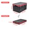 30 Liter Collapsible Storage Bin with Lid, Durable Plastic Folding Storage Crate, Stackable Storage Box Organizer Container for Keepsake Toy Photos Office Nursery Wardrobe Bookshelf etc.
